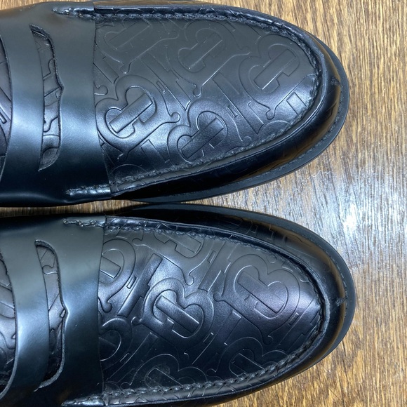Burberry Emile Embossed Black Leather Loafer Size EU 40 Men’s US 7 Womens 10 - Picture 6 of 15